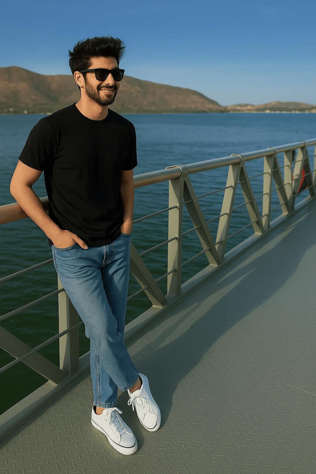 Basic Black T-Shirt – Regular Fit