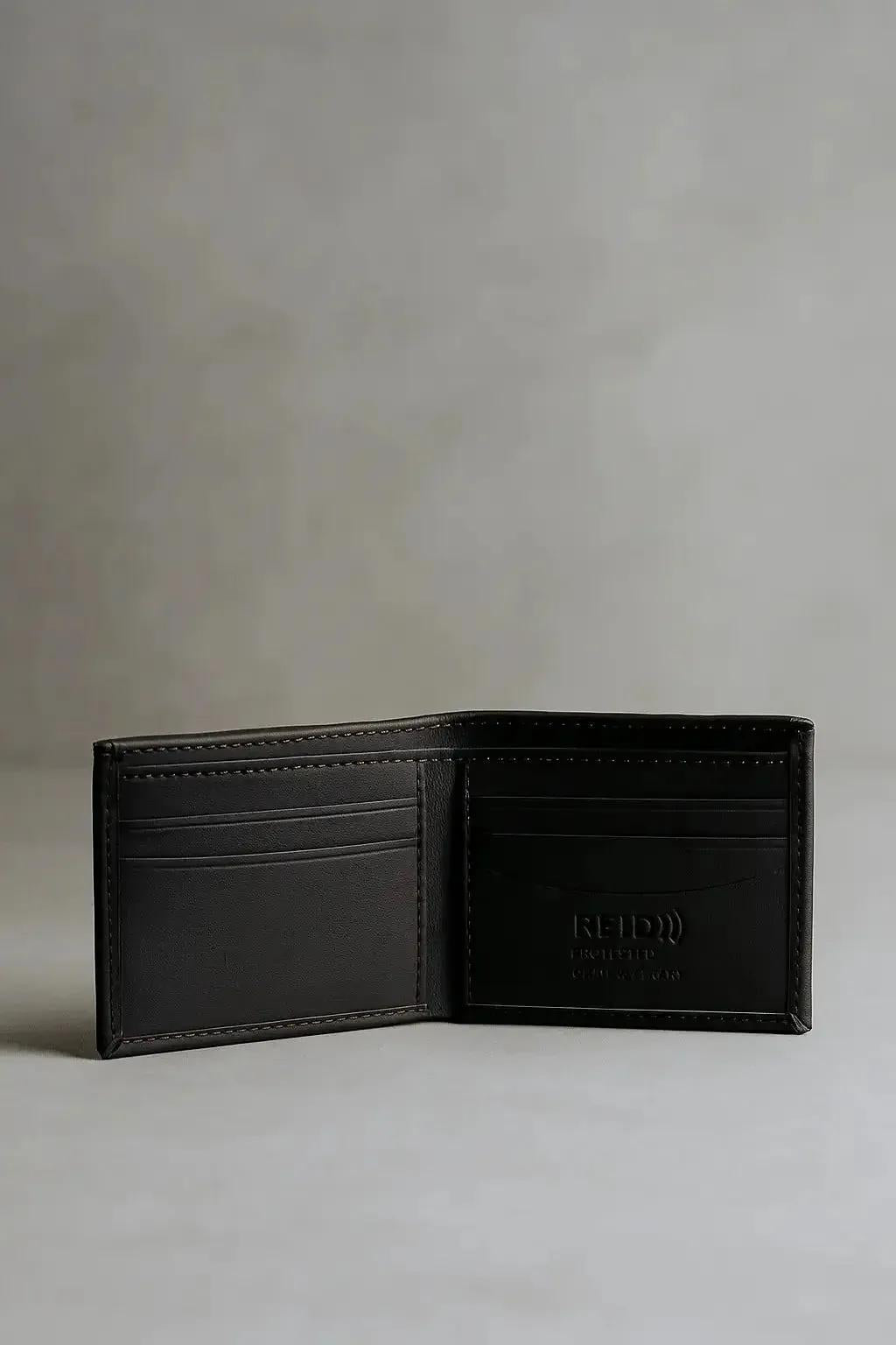 Minimalist RFID Leather Wallet – Slim & Secure Design