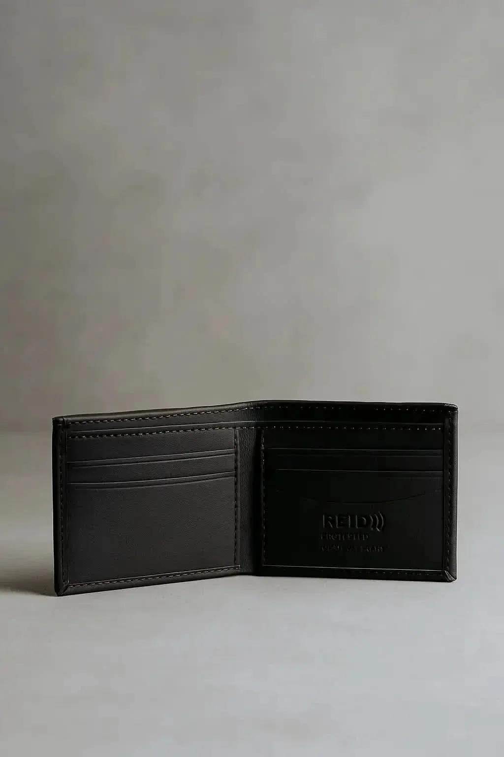 Minimalist RFID Leather Wallet – Slim & Secure Design