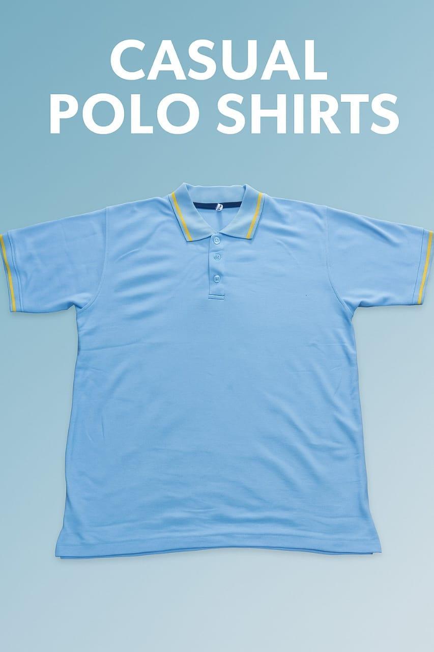 Men's Cotton Jersey Plain Polo Shirt
