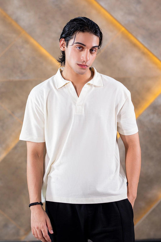 Cremino Light Cream Polo Shirt for Men – Premium Cotton Comfort