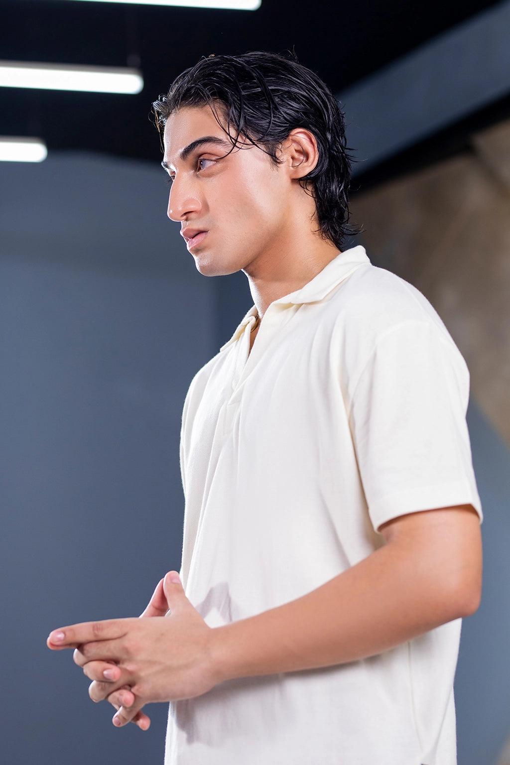 Cremino Light Cream Polo Shirt for Men – Premium Cotton Comfort