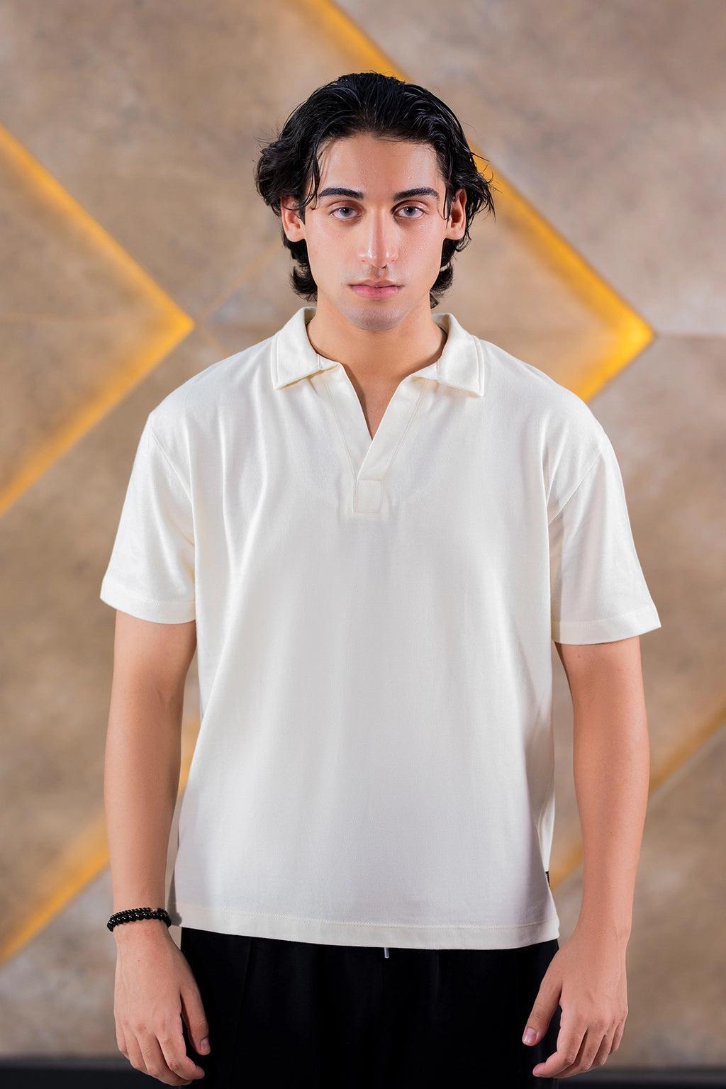 Cremino Light Cream Polo Shirt for Men – Premium Cotton Comfort