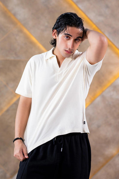 Cremino Light Cream Polo Shirt for Men – Premium Cotton Comfort