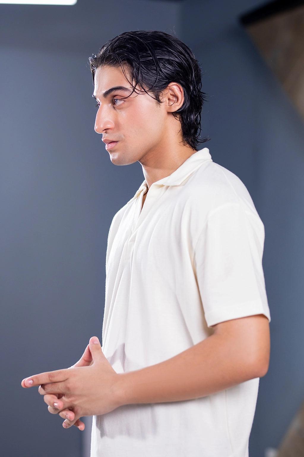 Cremino Light Cream Polo Shirt for Men – Premium Cotton Comfort