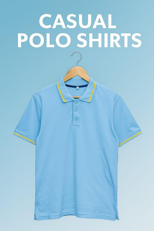 Men's Cotton Jersey Plain Polo Shirt