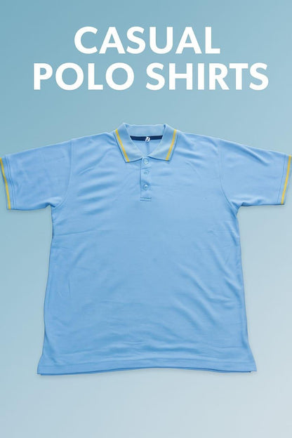 Men's Cotton Jersey Plain Polo Shirt